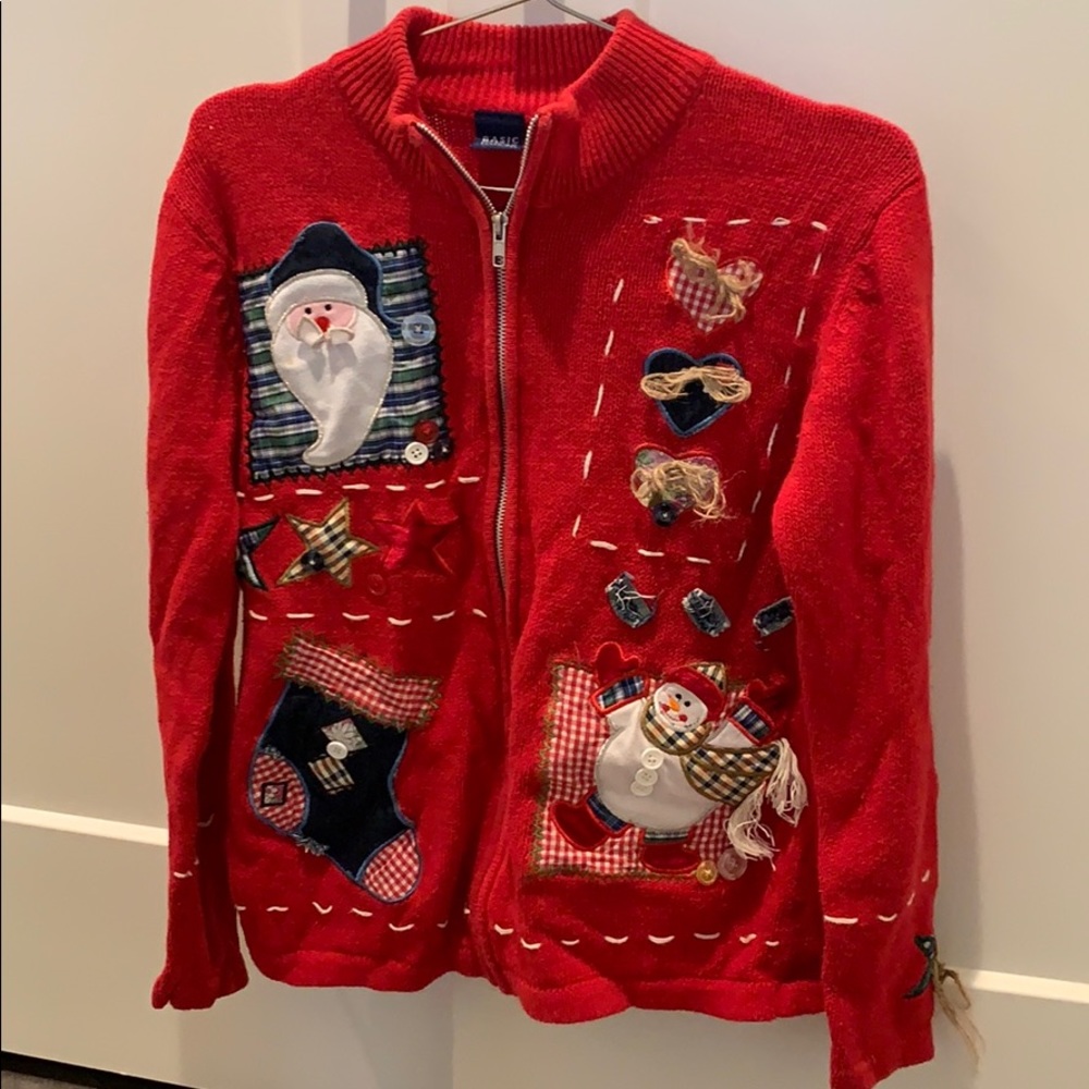 Zip up ugly Christmas Sweater